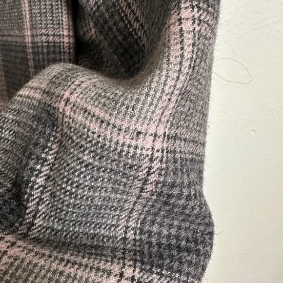 Pendleton Women's Blazer in Pink and Gray Plaid Size 6 Petite Vintage - Picture 11 of 12